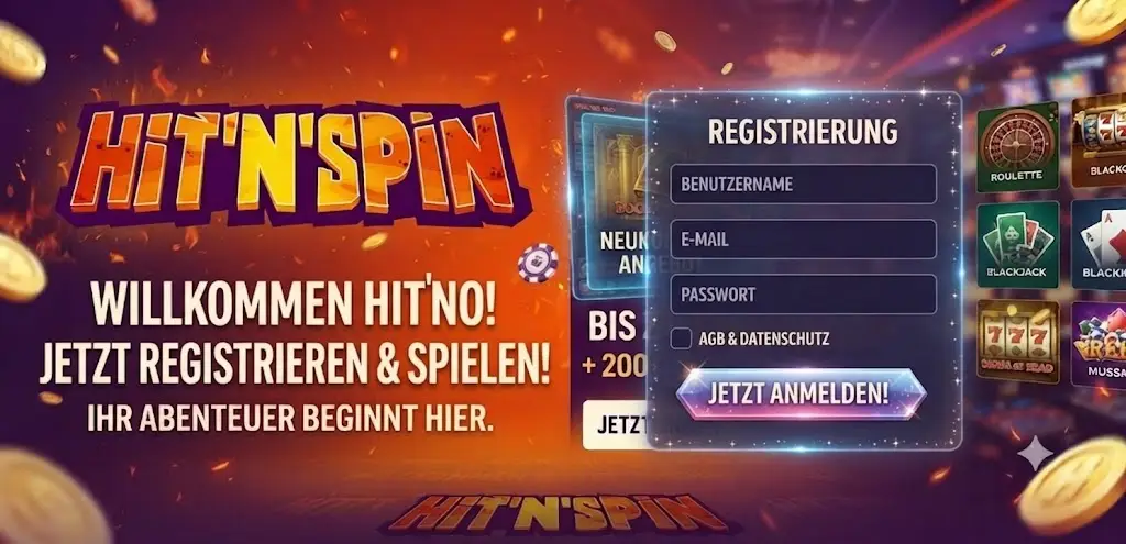 HitnSpin Registrierung Formular